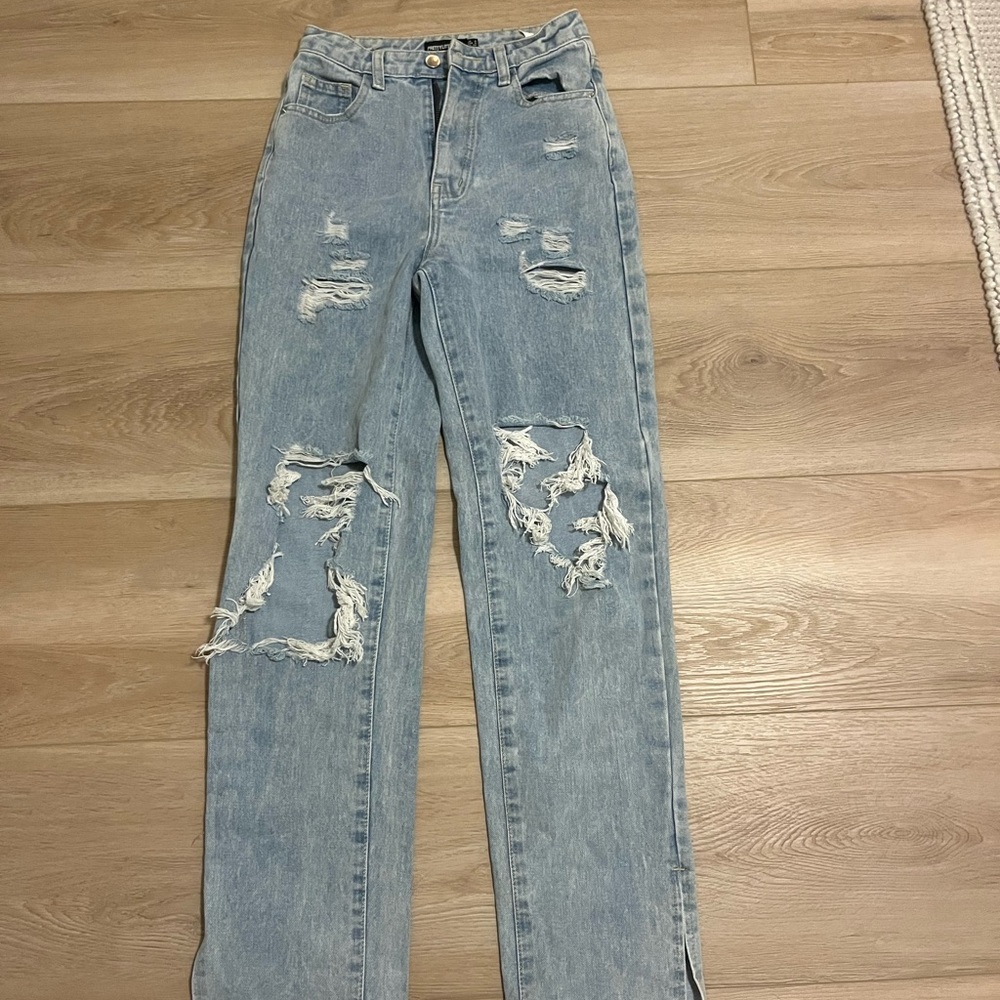 Pretty little things distressed jeans blue.